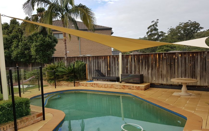 shade sails over Pool